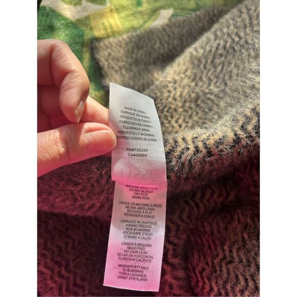 Lysse Cabin Faux Mink Long Coat Chevron Women’s Size Large/Extra large Pockets - Picture 4 of 15